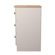 Norfolk Bedside Cabinet - 3 Drawer - Cashmere and Oak