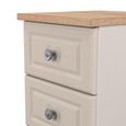 Norfolk Bedside Cabinet - 3 Drawer - Cashmere and Oak