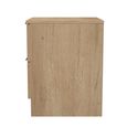 Java Fluted Bedside Cabinet - 2 Drawer - Natural and Nebraska