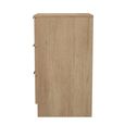 Java Fluted Bedside Cabinet - 3 Drawer - Natural and Nebraska