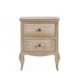 Clearance - Camille Bedside Cabinet - 2 Drawer - French Style - Oak - FSS17291