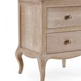 Clearance - Camille Bedside Cabinet - 2 Drawer - French Style - Oak - FSS17291