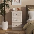 Balmoral Bedside Cabinet - 3 Drawer - Cashmere