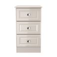 Balmoral Bedside Cabinet - 3 Drawer - Cashmere