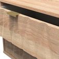 Diamond Midi Bedside Cabinet - 2 Drawer - with Gold Hairpin Legs - Oak