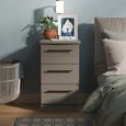 Haworth Bedside Cabinet - 3 Drawer - Grey