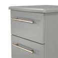 Haworth Bedside Cabinet - 3 Drawer - Grey
