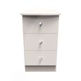 Lumiere Bedside Cabinet - 3 Drawer - Cashmere