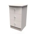Lumiere Bedside Cabinet - 3 Drawer - Cashmere