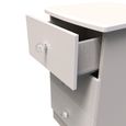 Lumiere Bedside Cabinet - 3 Drawer - Cashmere
