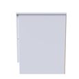 Milan Bedside Cabinet - 2 Drawer - White Gloss