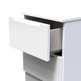 Milan Bedside Cabinet - 2 Drawer - White Gloss
