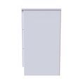 Milan Bedside Cabinet - 3 Drawer - White Gloss
