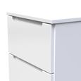 Milan Bedside Cabinet - 3 Drawer - White Gloss