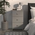 Yarmouth Bedside Cabinet - 3 Drawer - Dusk Grey