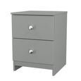 Yarmouth Bedside Cabinet - 2 Drawer - Dusk Grey