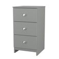 Yarmouth Bedside Cabinet - 3 Drawer - Dusk Grey