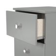 Yarmouth Bedside Cabinet - 3 Drawer - Dusk Grey