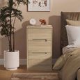 Monaco Bedside Cabinet - 3 Drawer - Oak