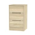 Monaco Bedside Cabinet - 3 Drawer - Oak