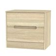 Monaco Bedside Cabinet - Wide - 2 Drawer - Oak