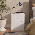 Monaco Bedside Cabinet - 2 Drawer - White