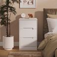 Monaco Bedside Cabinet - 3 Drawer - White