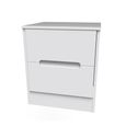 Monaco Bedside Cabinet - 2 Drawer - White