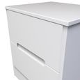 Monaco Bedside Cabinet - 2 Drawer - White