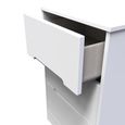 Monaco Bedside Cabinet - 3 Drawer - White