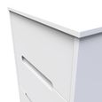 Monaco Bedside Cabinet - 3 Drawer - White