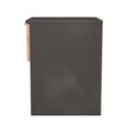Bora Bedside Cabinet - 1 Drawer - Open Shelf - Gold Craft Oak and Graphite
