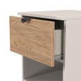 Bora Bedside Cabinet - 1 Drawer - Open Shelf - Gold Craft Oak and Kashmir Matt