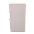 Bora Bedside Cabinet - 2 Drawer - Open Shelf - Gold Craft Oak and Kashmir Matt