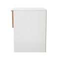 Bora Bedside Cabinet - 1 Drawer - Open Shelf - Gold Craft Oak and White Matt