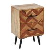Boho Bedside Cabinet - 2 Drawer - Mango Wood