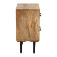Boho Bedside Cabinet - 2 Drawer - Mango Wood