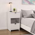 Bora Bedside Cabinet - 2 Drawer - Open Shelf - Kashmir Matt