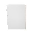 Yarmouth Bedside Cabinet - 2 Drawer - Black Matt and White Matt