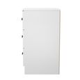 Yarmouth Bedside Cabinet - 3 Drawer - Black Matt and White Matt