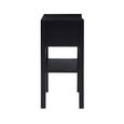 Corso Bedside Table - 1 Drawer - Black Wood and Rattan