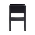 Corso Bedside Table - 1 Drawer - Black Wood and Rattan