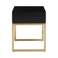 Dumas Bedside Table - 1 Drawer - Square - Black and White