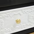 Dumas Bedside Table - 1 Drawer - Square - Black and White