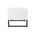 Fluted Bedside Cabinet - 1 Drawer - Midi - White Matt