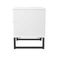 Fluted Bedside Cabinet - 2 Drawer - White Matt