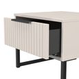 Fluted Bedside Cabinet - 1 Drawer - Kashmir Matt