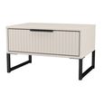 Fluted Bedside Cabinet - 1 Drawer - Midi - Kashmir Matt