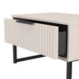 Fluted Bedside Cabinet - 1 Drawer - Midi - Kashmir Matt