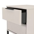 Fluted Bedside Cabinet - 2 Drawer - Kashmir Matt